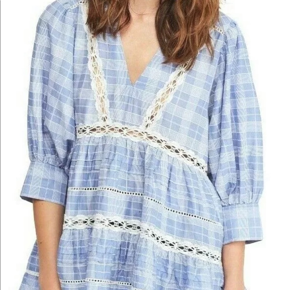 FREE PEOPLE Time Out Tunic Top Chambray